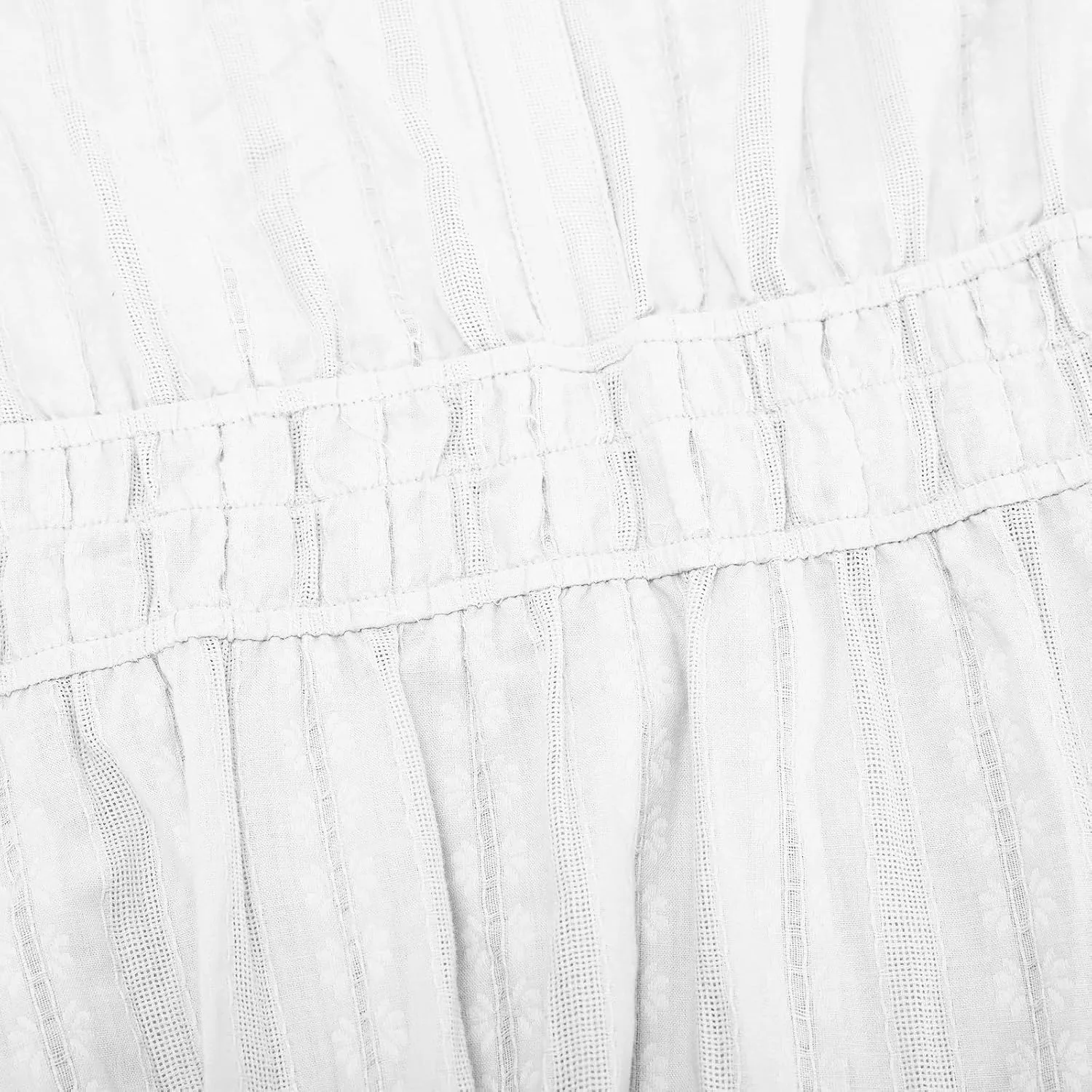 2025 Women V Neck Shirt Dress Summer Short Sleeve Casual Vacation Dresses Cut-Out Embroidered Eyelet Tiered Midi Dress