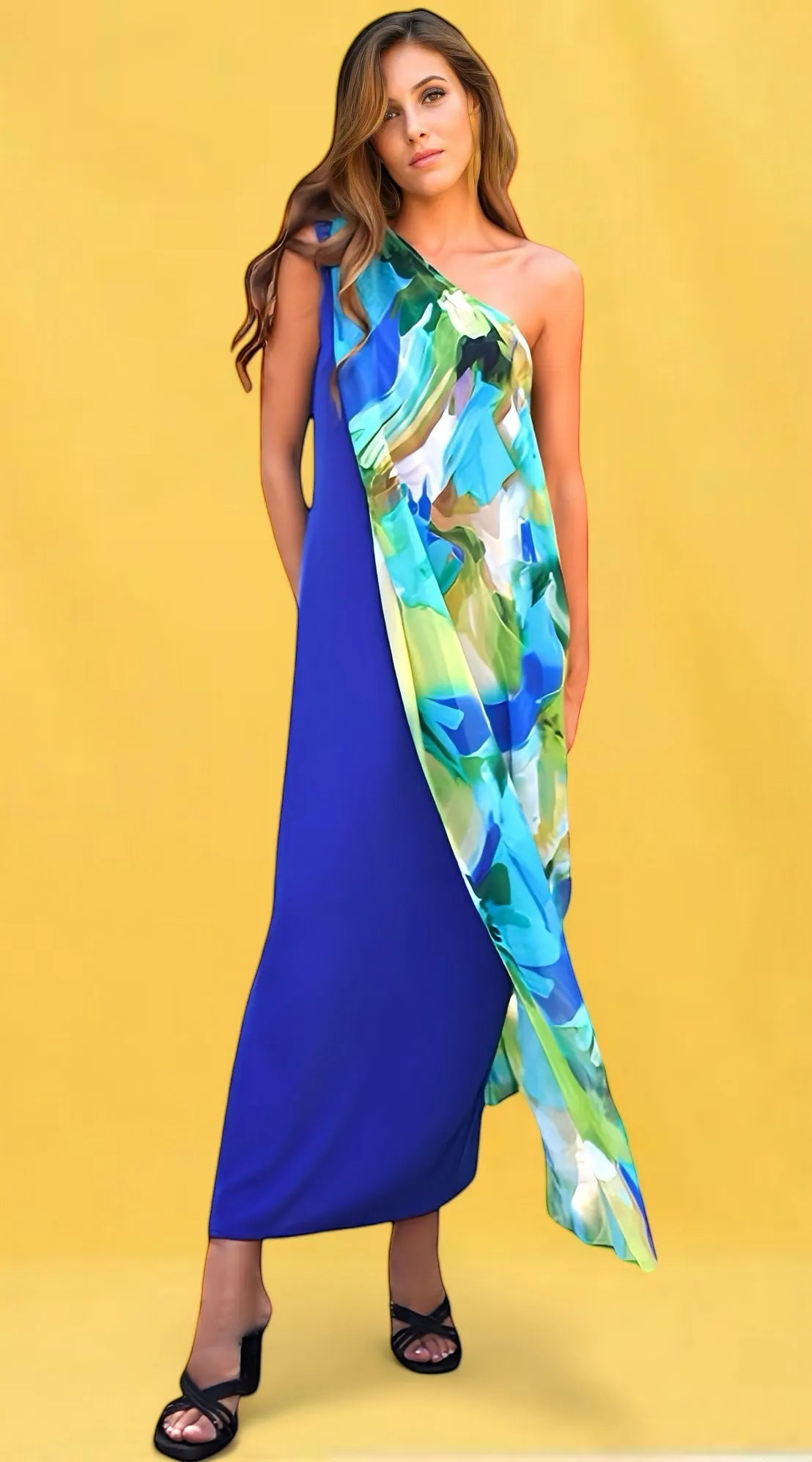4-A1519 Moana 2 Piece One Shoulder Dress