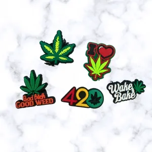 420 Cannabis 5 Pack Shoe Charms