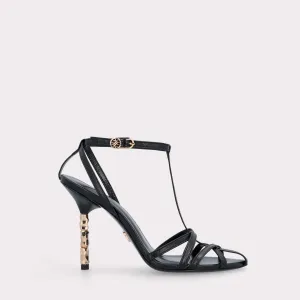 ADA 100 BLACK LEATHER SANDALS