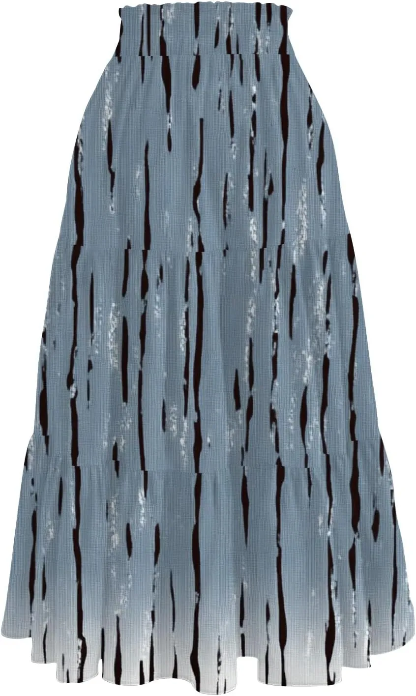 ADHOWBEW Boho Skirts for Women Summer High Waist Bohemian Trendy Flowy Cotton Casual Sexy Skirts