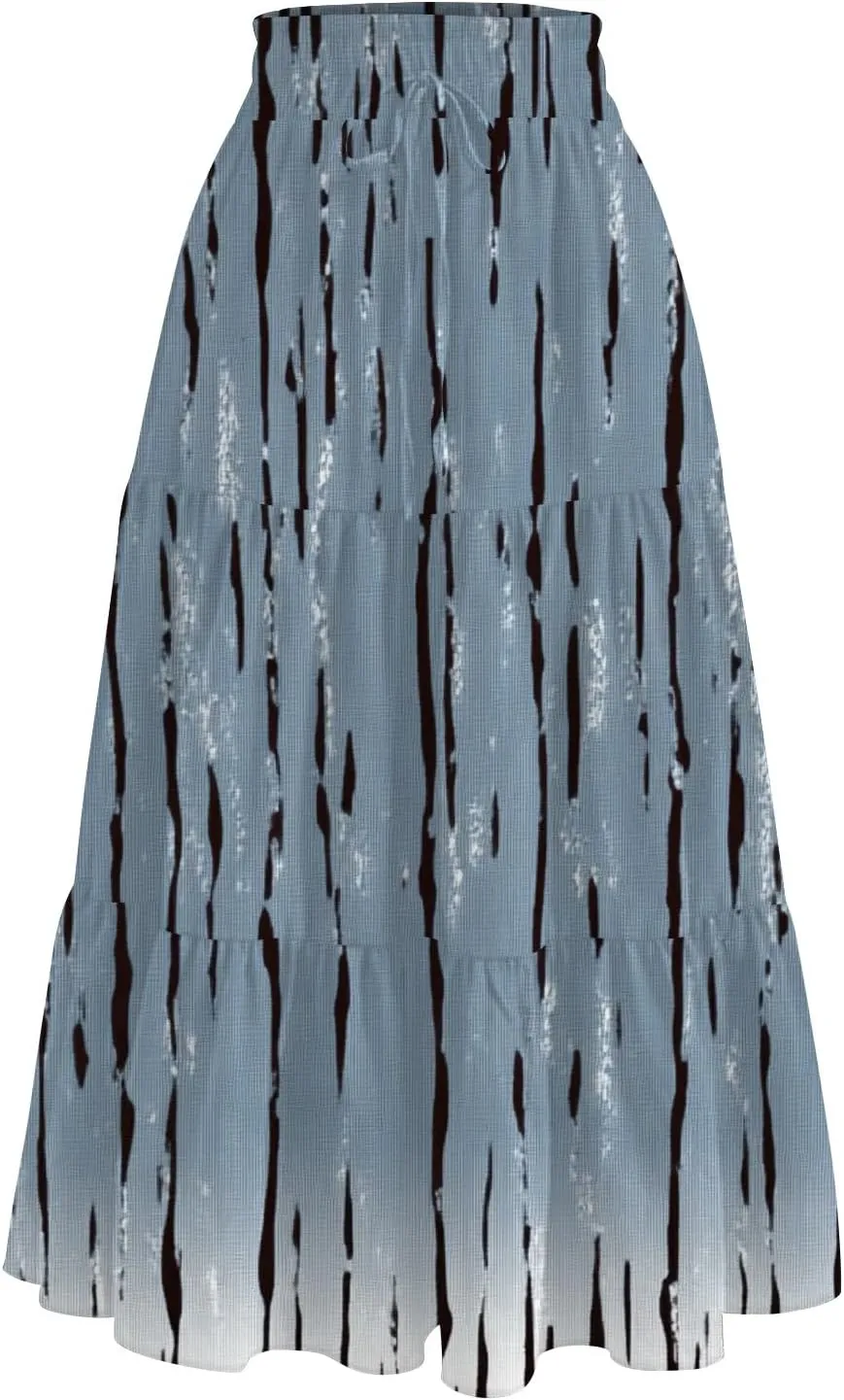 ADHOWBEW Boho Skirts for Women Summer High Waist Bohemian Trendy Flowy Cotton Casual Sexy Skirts