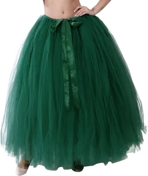 Adult Tutus Skirt for Women Women Fashion Skirts Tulle Tutu Long Skirt Tulle High Waist Skirt Wedding Midi