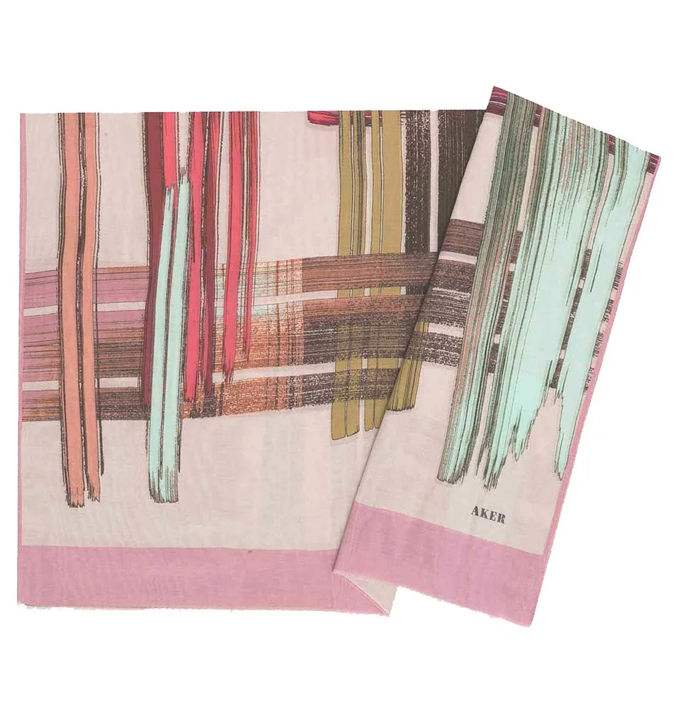 Aker Silk Cotton Patterned Hijab Shawl #8095-491