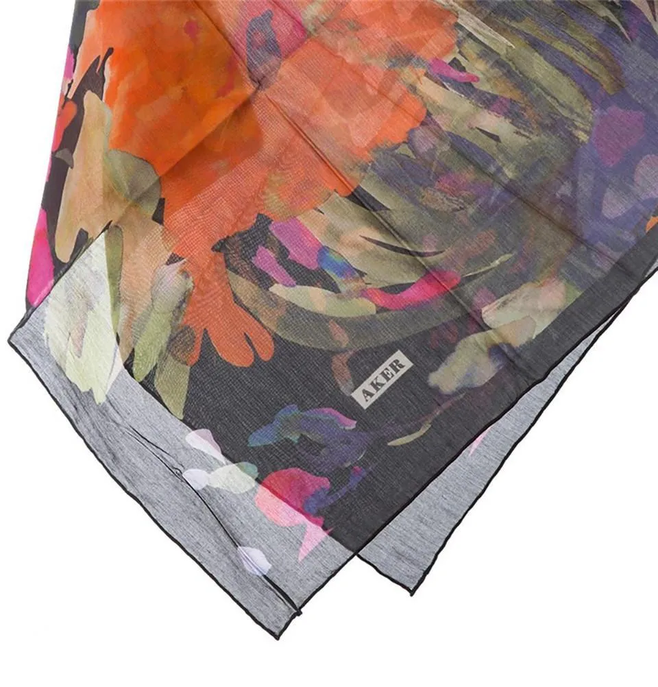 Aker Silk Cotton Square Hijab Scarf  7302-411