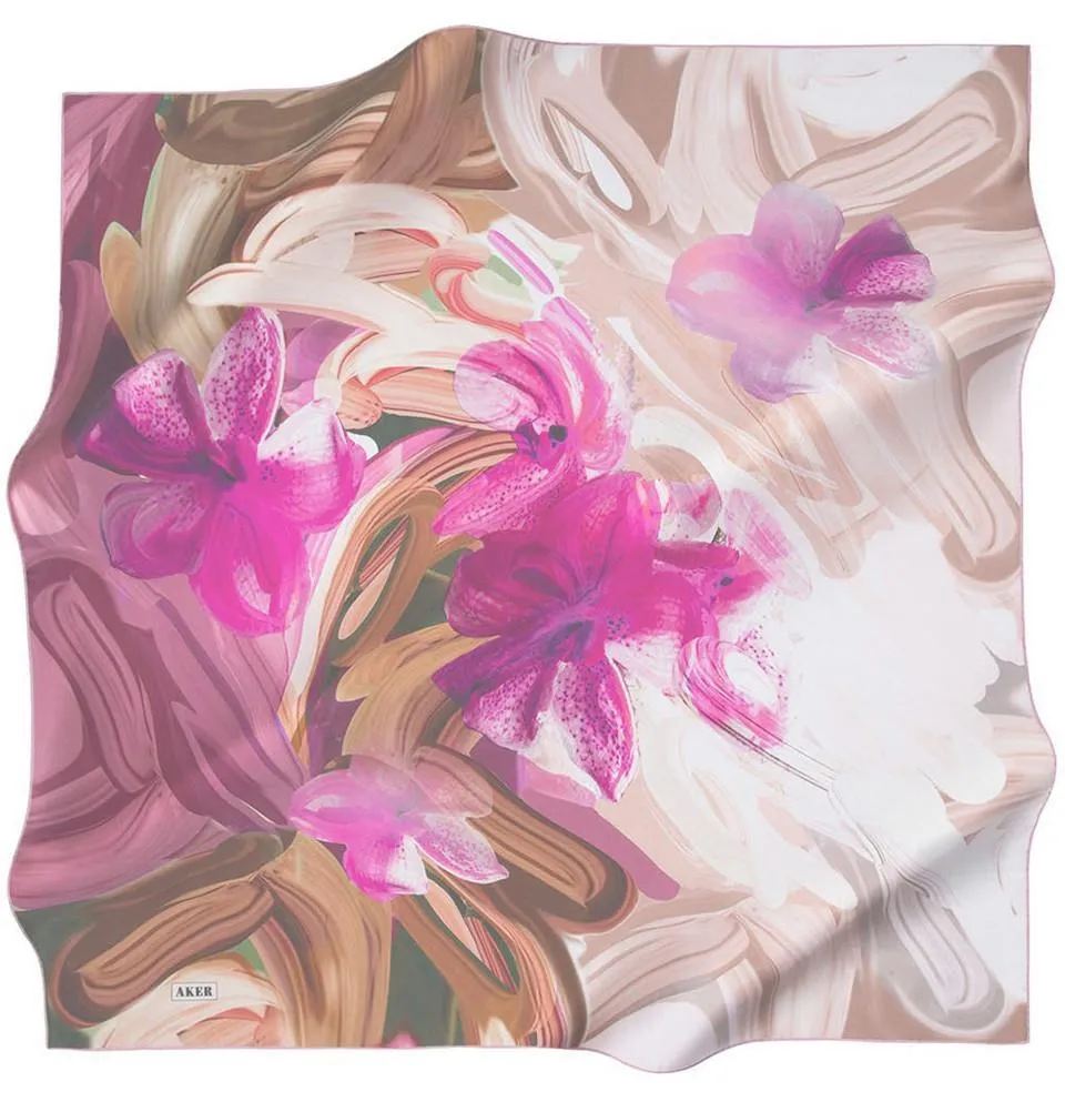 Aker Silk Cotton Square Hijab Scarf  7341-491