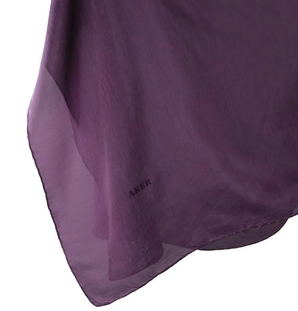 Aker Silk Cotton Square Solid Scarf #7071-492