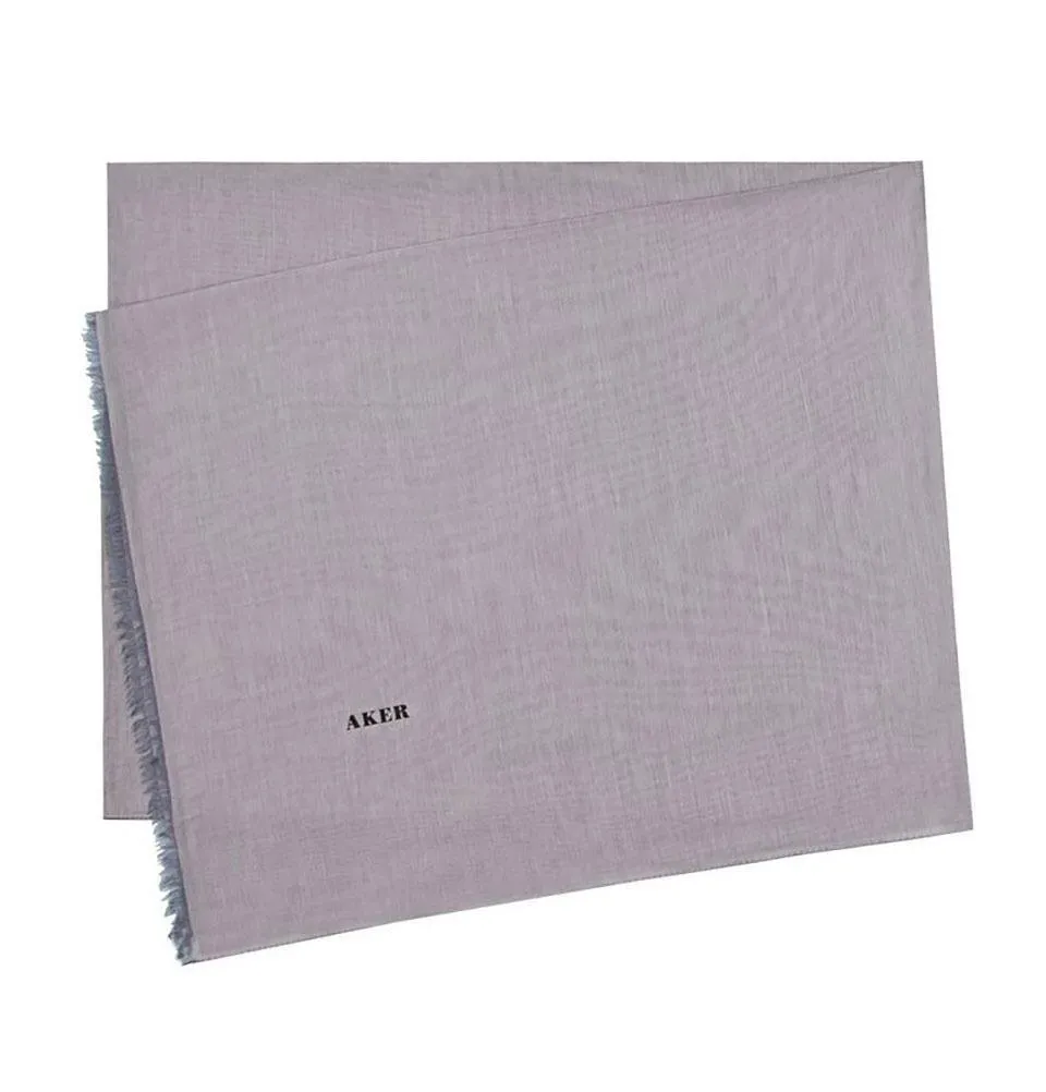 Aker Solid Silk Cotton Thin Summer Hijab Shawl Fringed #7070-471