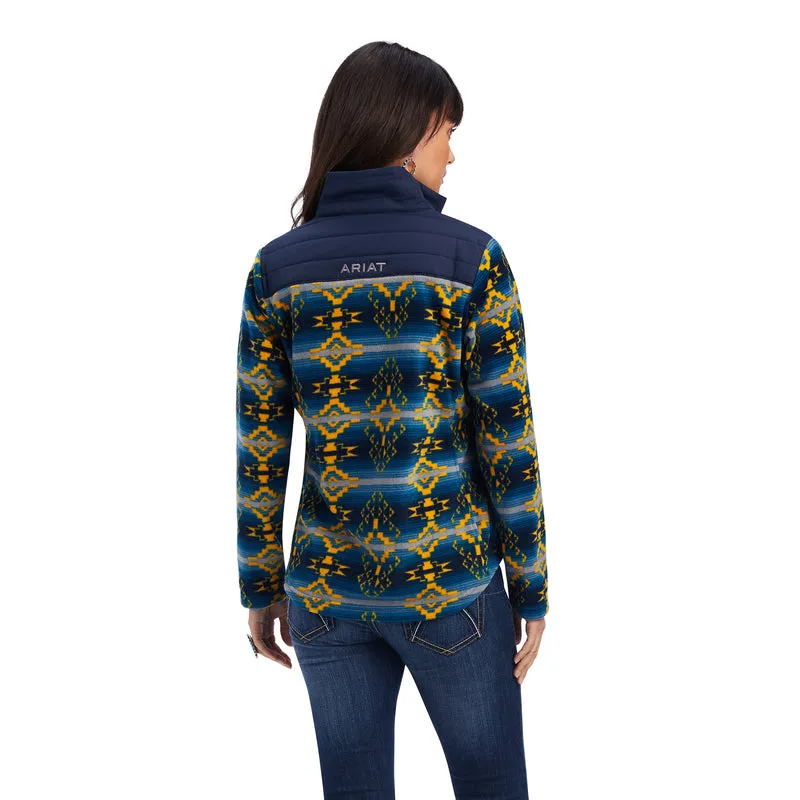 Ariat Women's Prescott Fleece Jacket Navy Sonoran Print, Navy