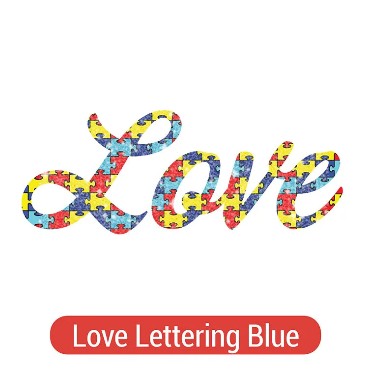 Autism Awareness Theme PAC Glitter HTV (8")