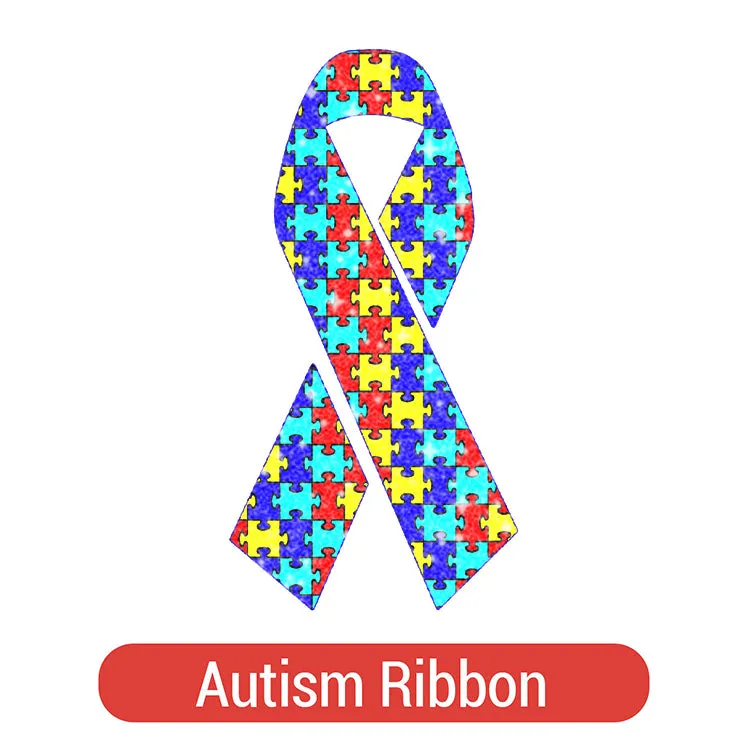 Autism Awareness Theme PAC Glitter HTV (8")