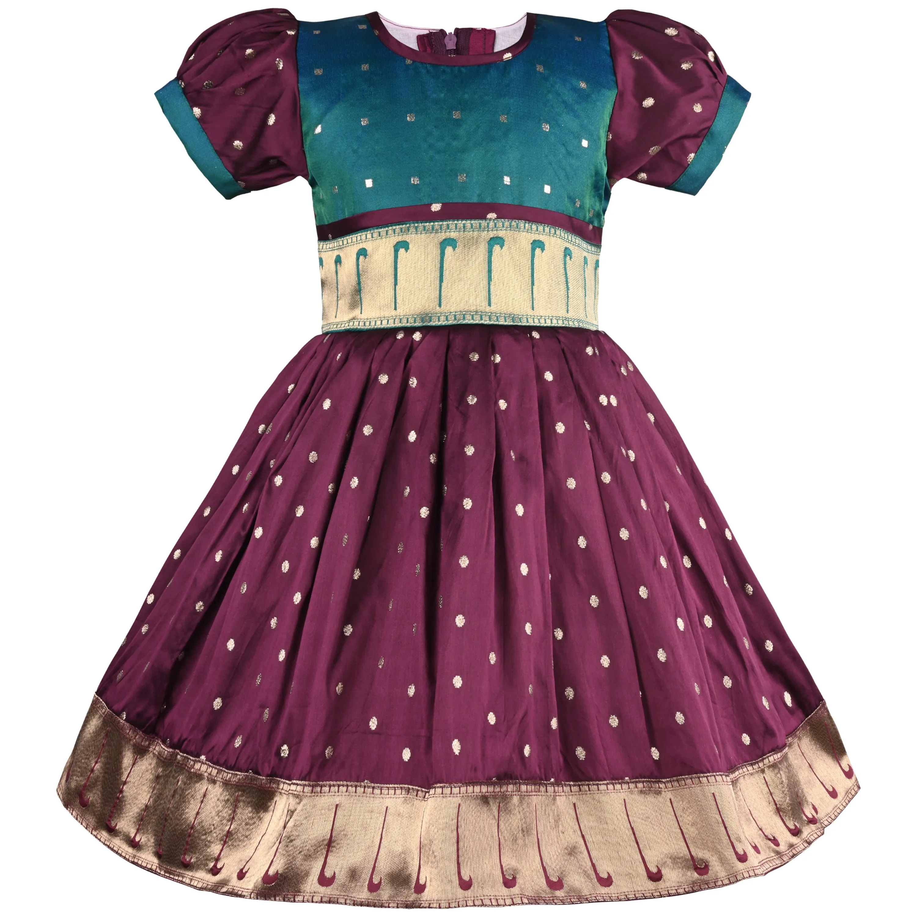 Baby Girls Elegant Silk Fabric/Knee Length Festive/Wedding
