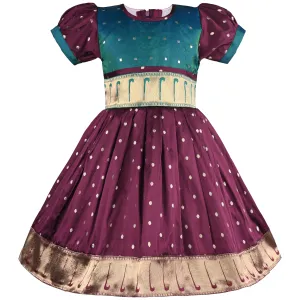 Baby Girls Elegant Silk Fabric/Knee Length Festive/Wedding