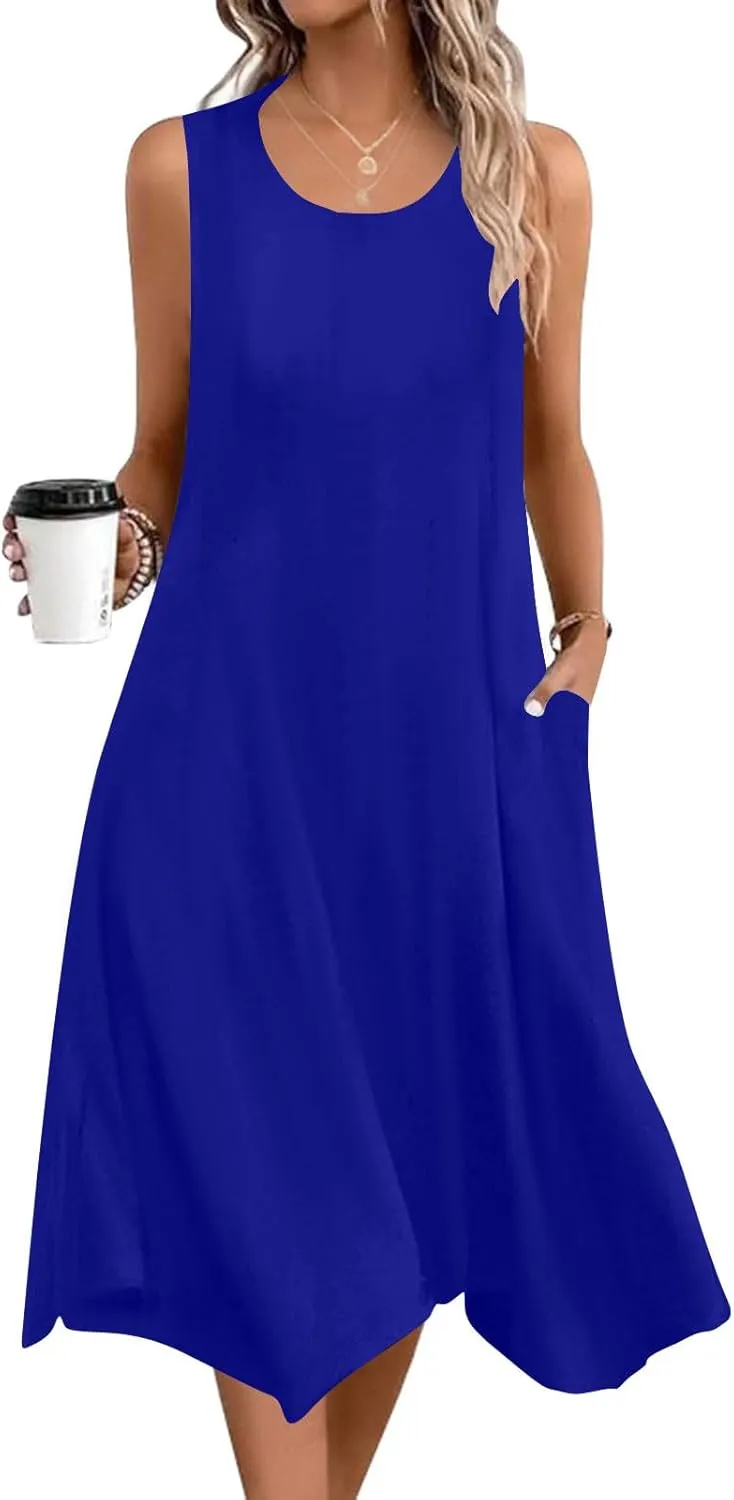 Beach Dresses for Women 2025 Vacation Plus Size Hankerchief Hem Maxi Tank Dresses Fashion Floral Sundress