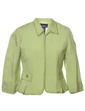 Beaded Light Green Jacket - M