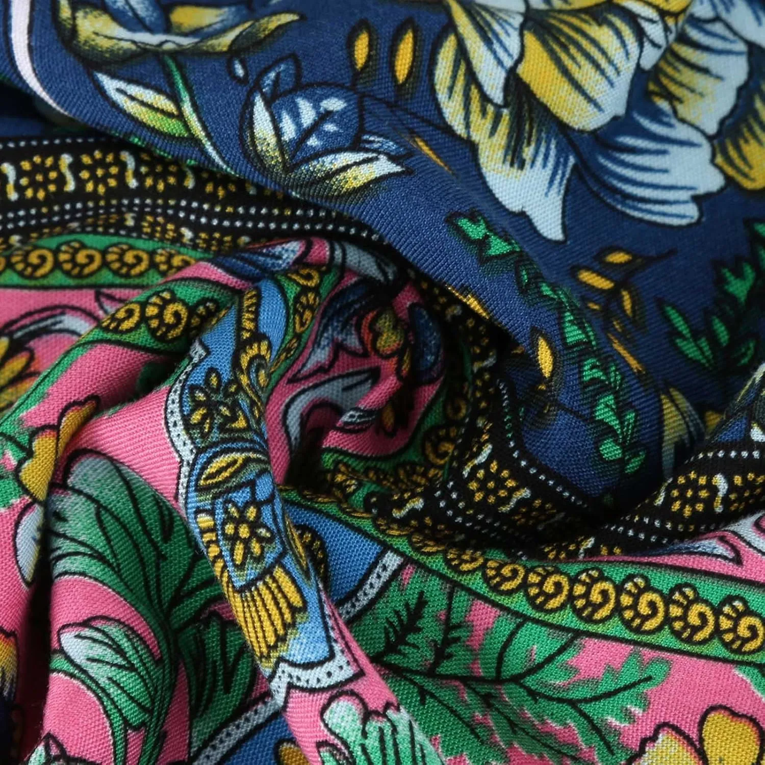Boho Dresses for Women 2024 Summer Fashion 3/4 Sleeve V Neck Beach Sundress Casual Ruffle Floral Mini Dress