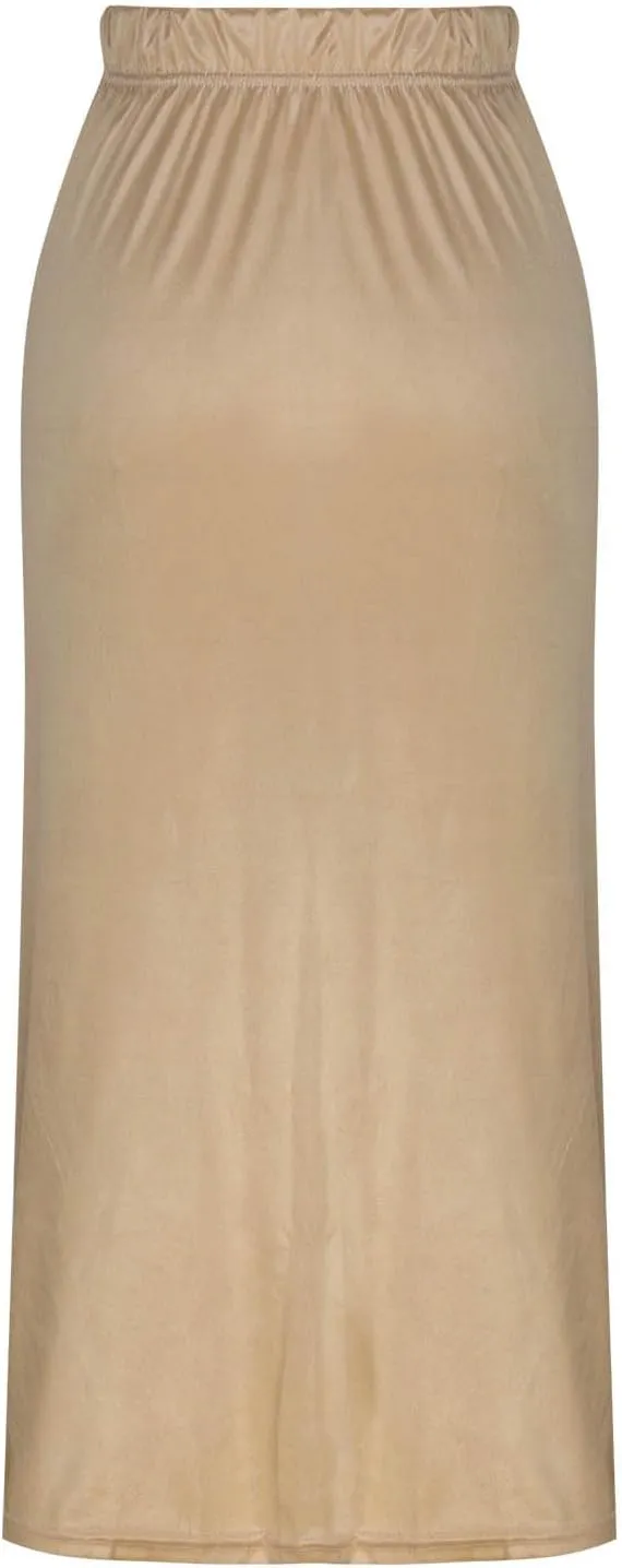 Borniu Womens Satin Silk Maxi Skirts Drawstring Flared Casual A-Line Long Skirt for Women High Waist Casual Work Office
