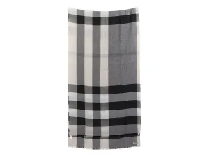 Burberry Black and Beige Sparkle Check Shawl