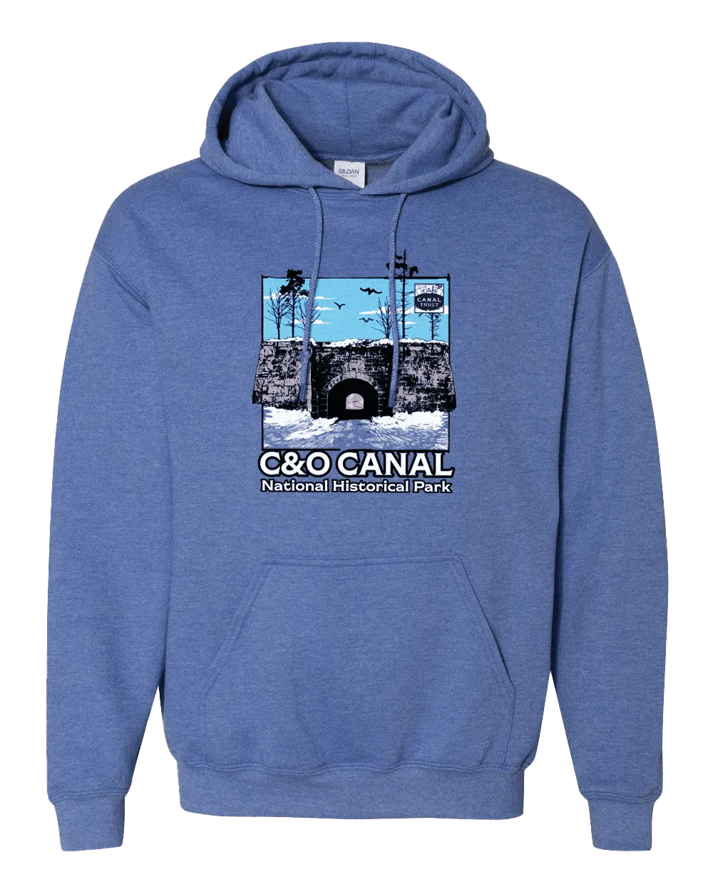 C&O Canal National Historical Park Winter Hoodie (Heather Deep Royal) / Hooded Sweatshirt