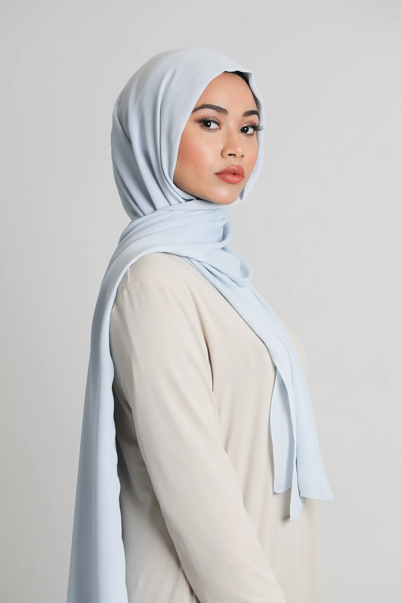 Chiffon Scarf | Powder Blue