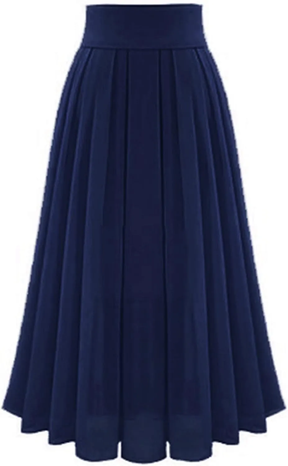 Chiffon Skirts for Women High Waisted Pleated Swing Skirt Plus Size Loose Baggy Comfort Skirt Long Skirts