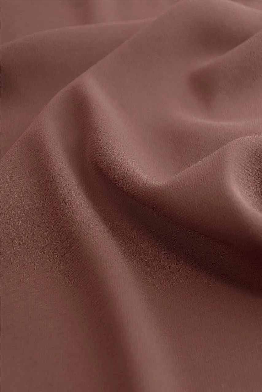 Classic Square Chiffon Hijab - Hazelnut