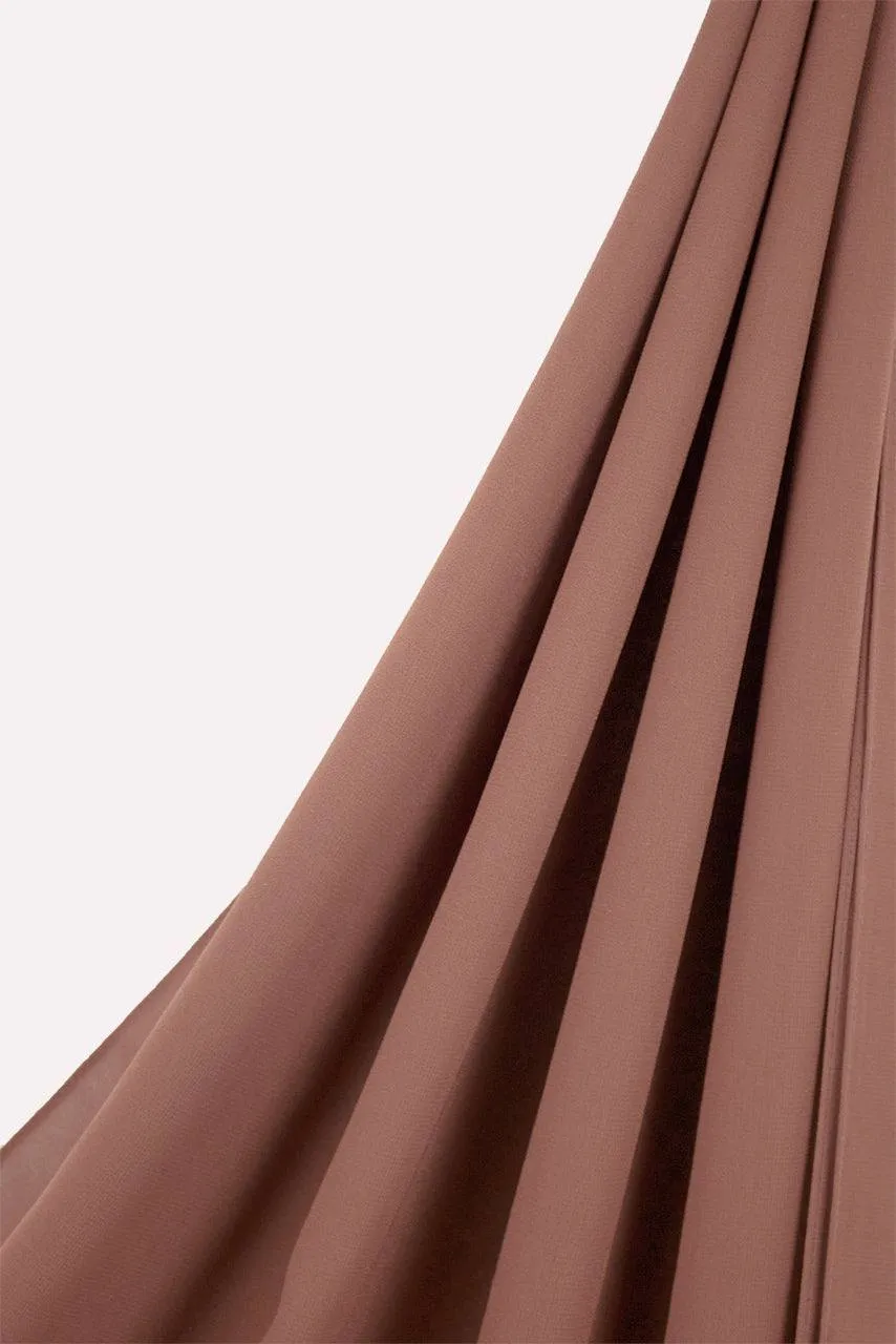 Classic Square Chiffon Hijab - Hazelnut