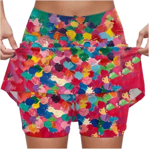 cooki Skorts for Women with Pockets High Waist Tummy Control Women's Lightweight Yoga Skirts Summer Casual Workout Shorts