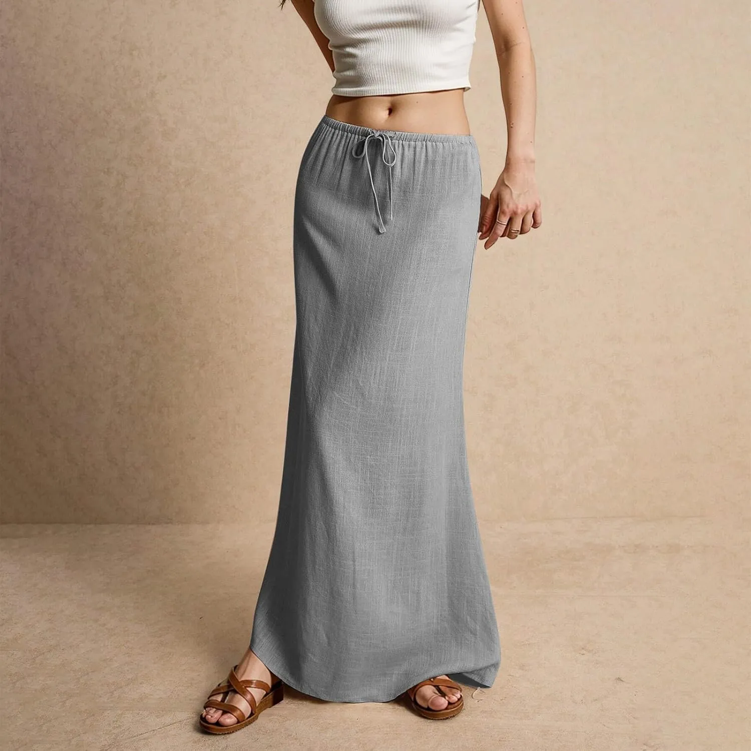 COTECRAM 2025 Women Long Skirt Summer Flowy Casual Lightweight Elegant Cocktail Party Wedding Flared A-Line Maxi Skirts