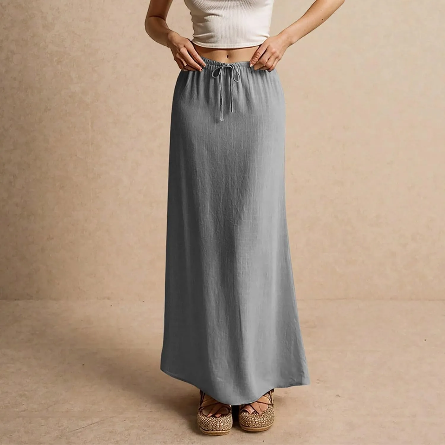 COTECRAM 2025 Women Long Skirt Summer Flowy Casual Lightweight Elegant Cocktail Party Wedding Flared A-Line Maxi Skirts
