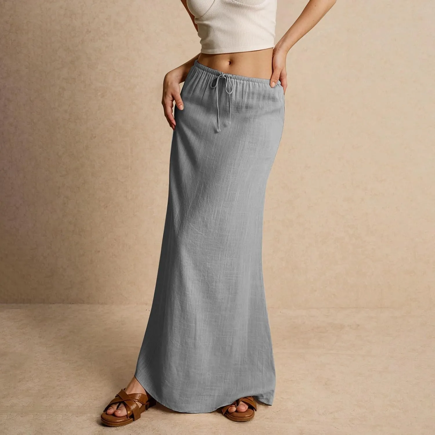 COTECRAM 2025 Women Long Skirt Summer Flowy Casual Lightweight Elegant Cocktail Party Wedding Flared A-Line Maxi Skirts