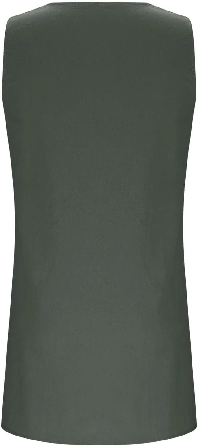Cotton Linen Tank Dress for Women Sleeveless V Neck Beach Tshirt Sundress 2025 Summer Solid Lightweight Mini Dresses