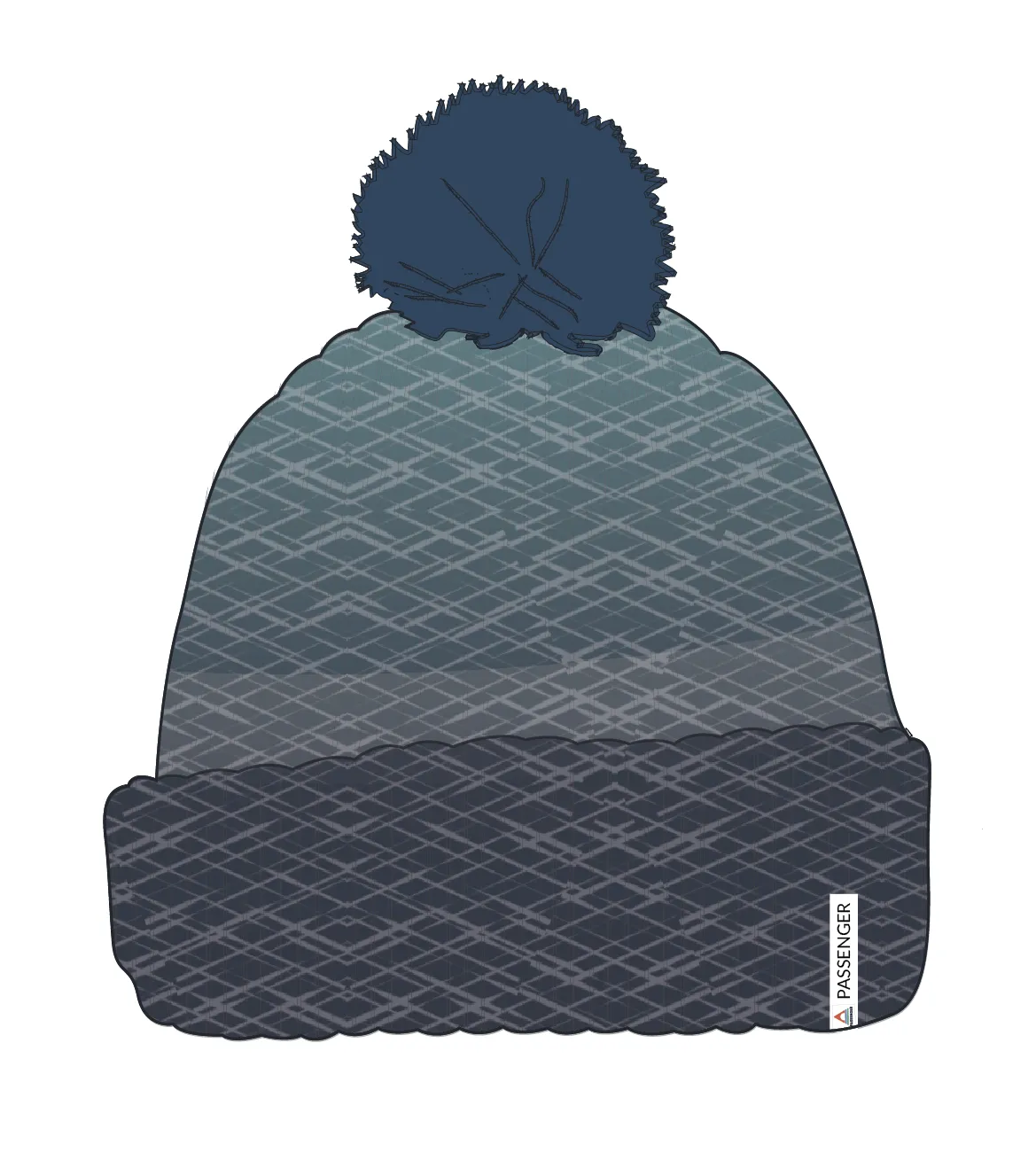 Crag Recycled Bobble Hat - Charcoal/Arctic