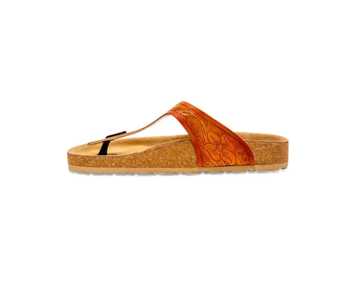 Crockler Western Hand-Tooled Sandals