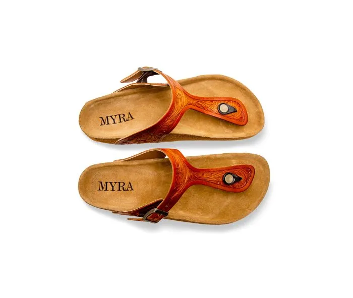 Crockler Western Hand-Tooled Sandals