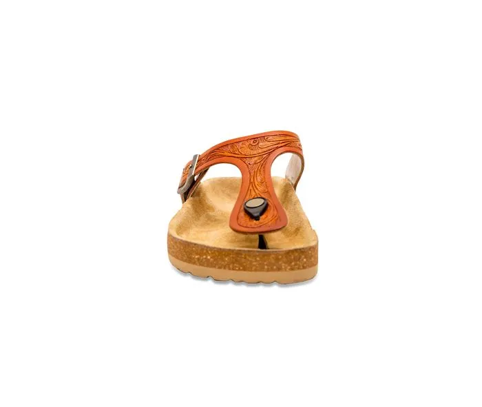 Crockler Western Hand-Tooled Sandals