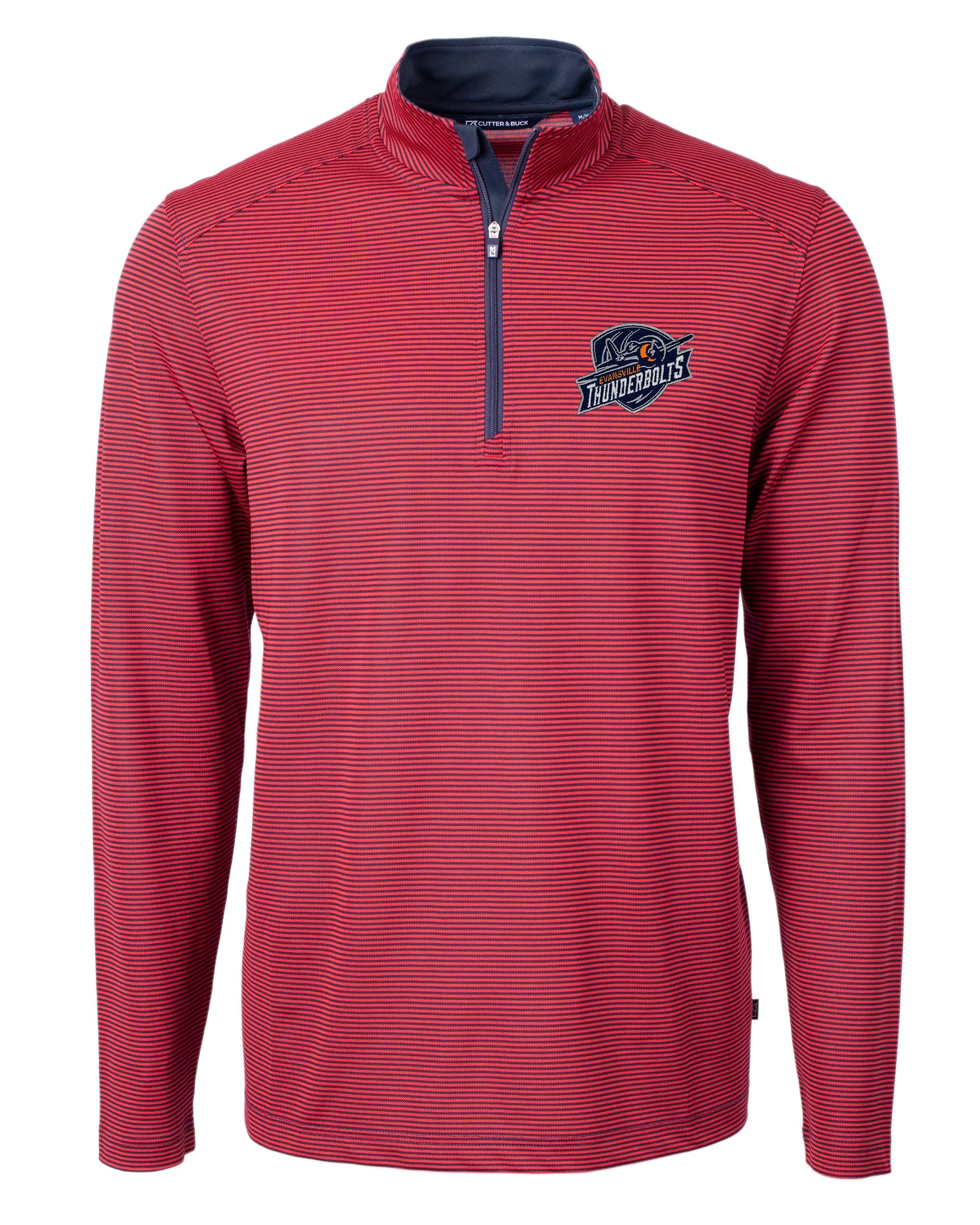 Cutter & Buck Virtue Eco Pique Micro Stripe Recycled Quarter Zip