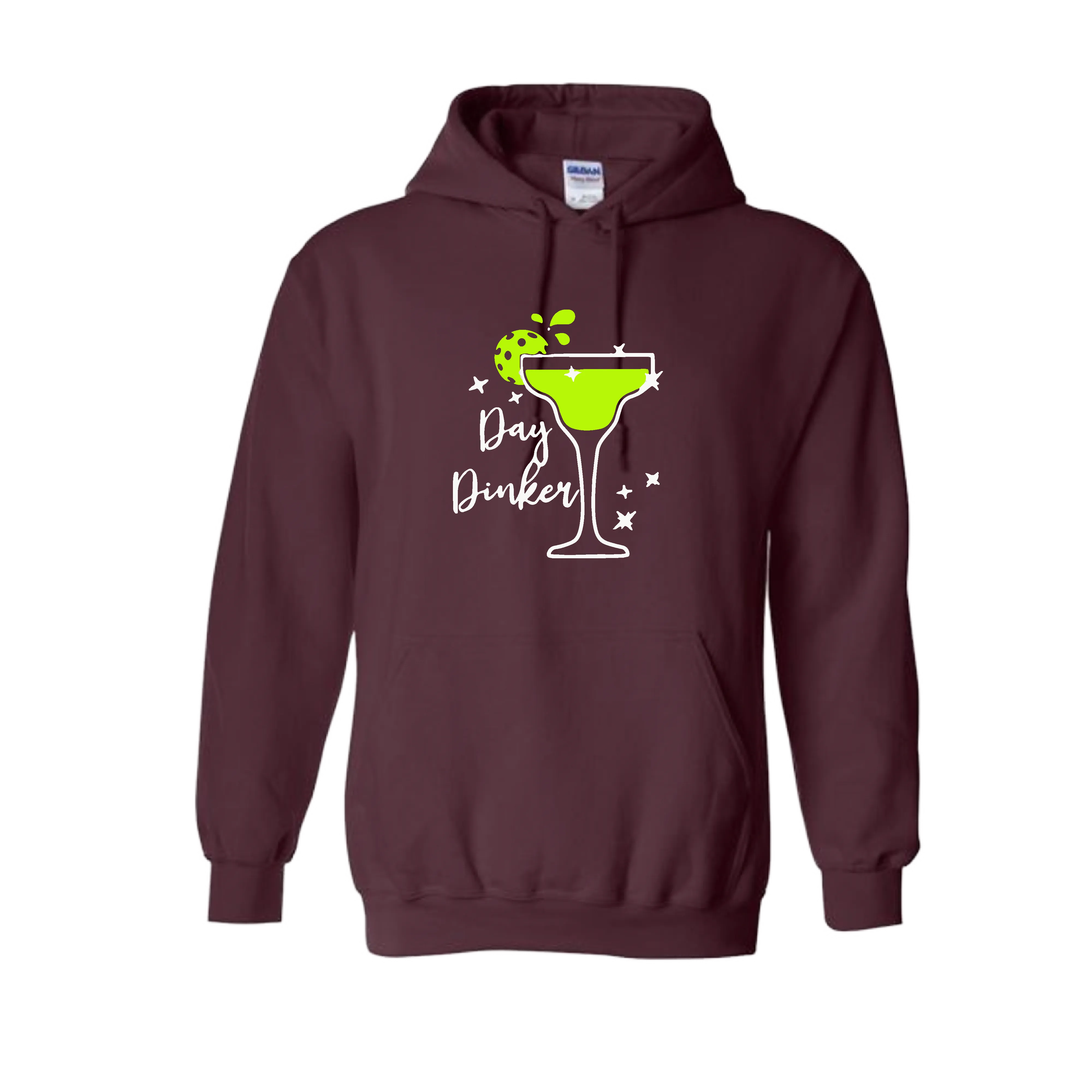 Day Dinker Pickleball Lime | Unisex Hoodie Athletic Sweatshirt | 50% Cotton/50% Polyester