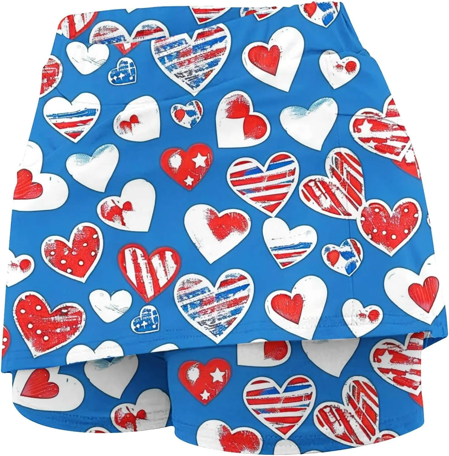 DDAPJ pyju 4th of July Tennis Skirt for Women High Waisted Athletic Skorts Running Workout Patriotic Skirts Skirted Shorts