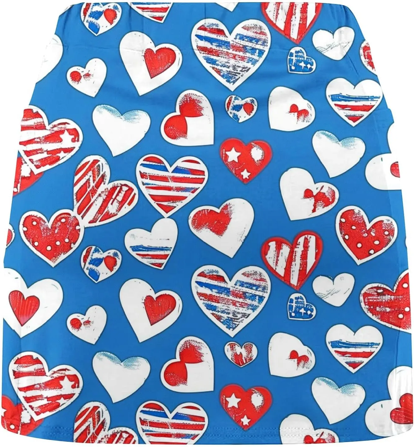 DDAPJ pyju 4th of July Tennis Skirt for Women High Waisted Athletic Skorts Running Workout Patriotic Skirts Skirted Shorts