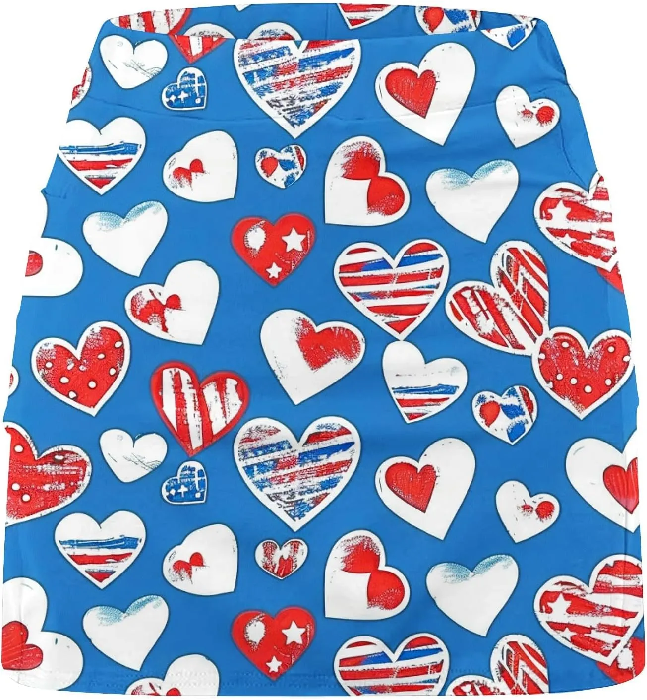 DDAPJ pyju 4th of July Tennis Skirt for Women High Waisted Athletic Skorts Running Workout Patriotic Skirts Skirted Shorts