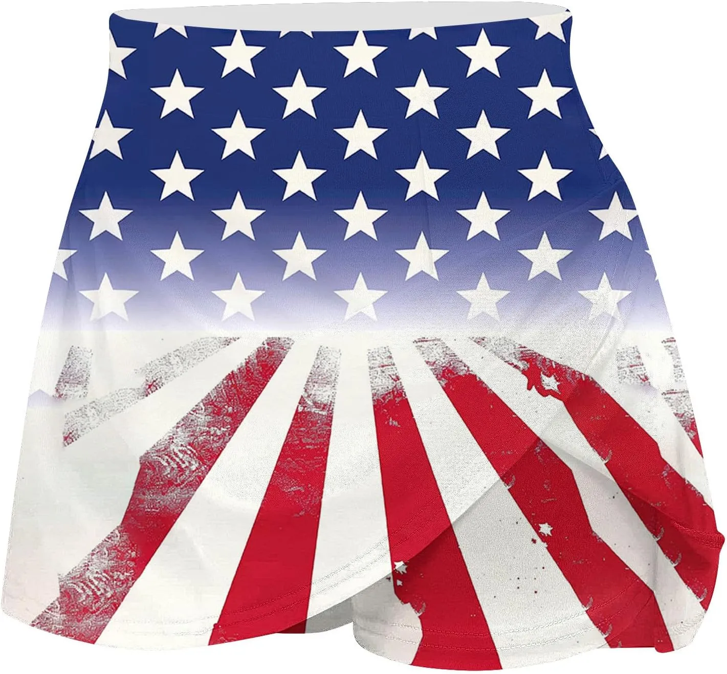 DDAPJ pyju Athletic Skorts for Women American Flag Print Patriotic Shorts High Waisted Golf Tennis Skirts 4th of July 2025