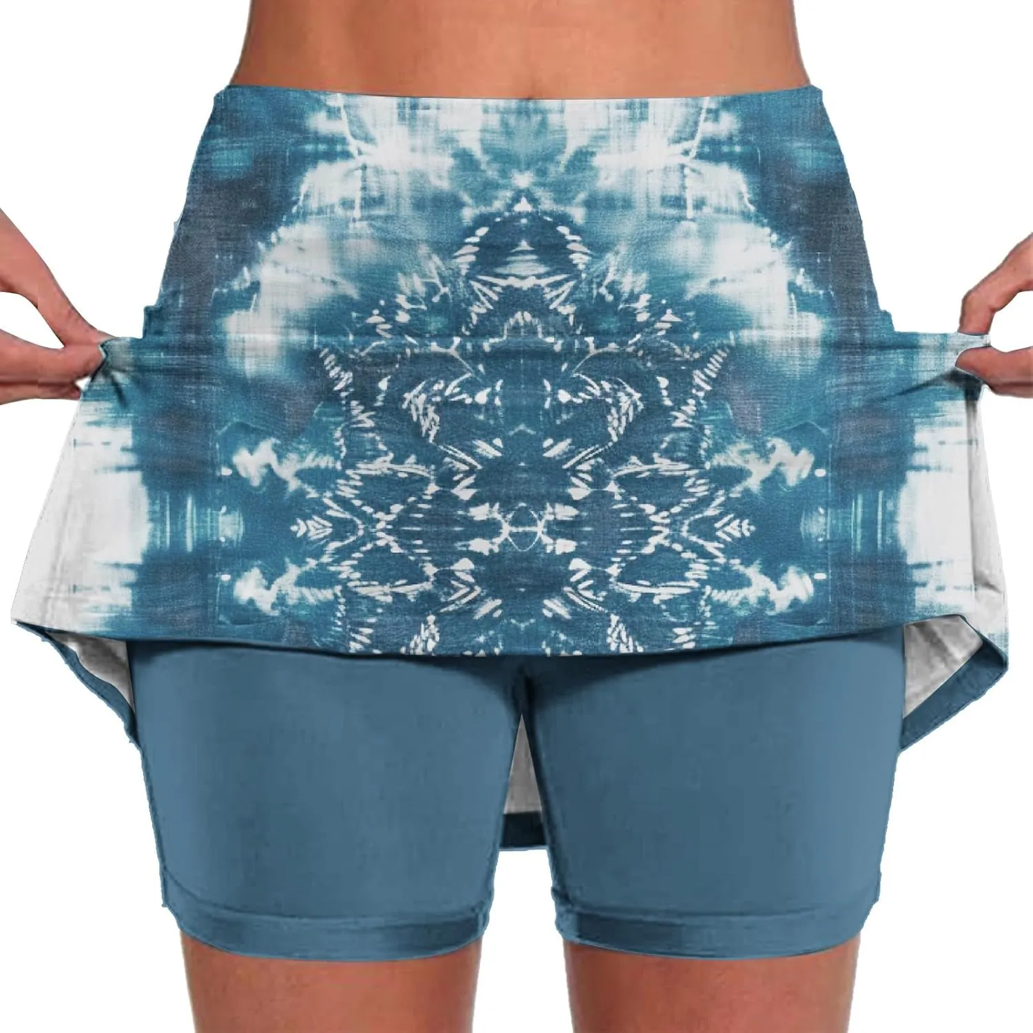DDAPJ pyju Athletic Skorts for Women High Waist Golf Skorts Plus Size Summer Trendy Floral Printed Tennis Skirt with Shorts