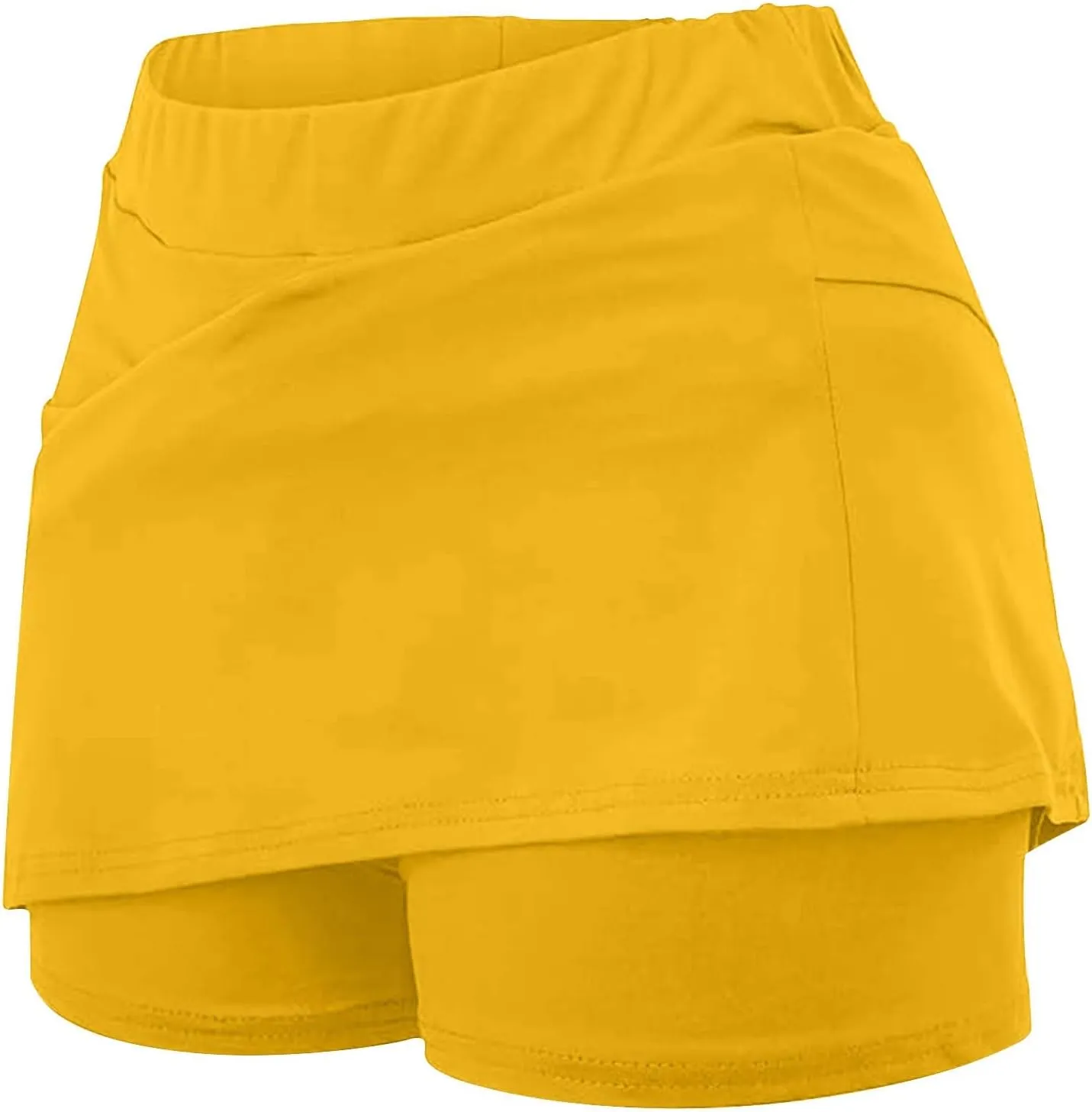 DDAPJ pyju Skorts for Women Plus Size High Waist Yoga Shorts Dressy Casual Athletic Tennis Mini Skater Skirt Basic Skort