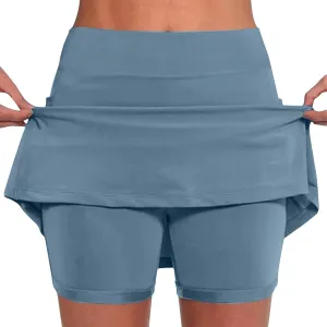 DDAPJ pyju Womens Summer Casual Skorts Plus Size Athletic Golf Tennis Skirts High Waisted Shorts Running Gym Yoga Outfits