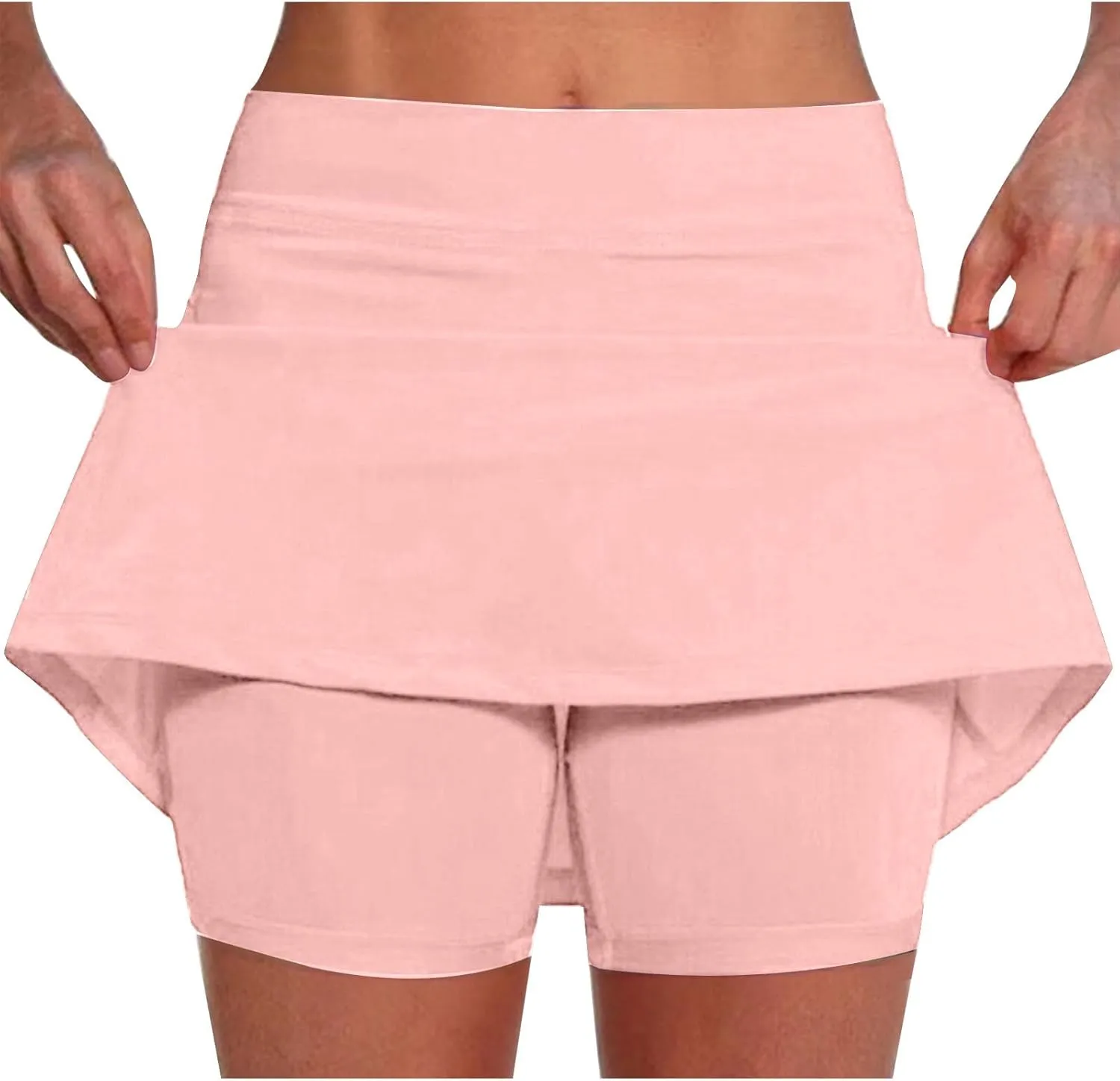 DDAPJ pyju Womens Tennis Skirt with Pockets Shorts Plus Size High Waisted Athletic Skorts Skirts for Golf Running Workout