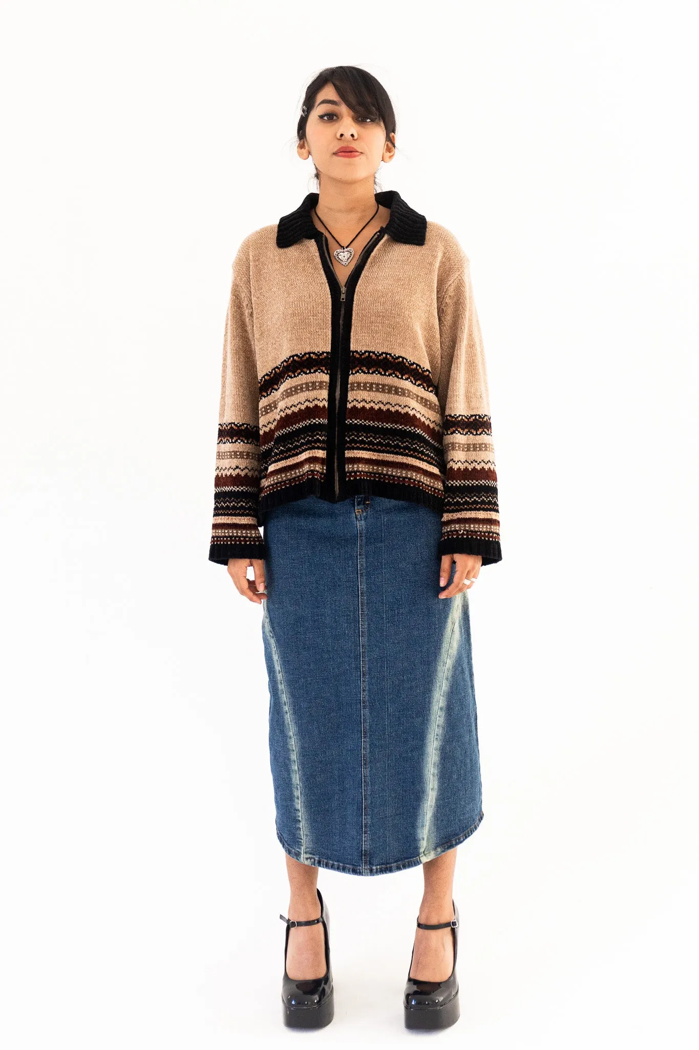 DEADSTOCK 00's BISOU BISOU DENIM MAXI SKIRT