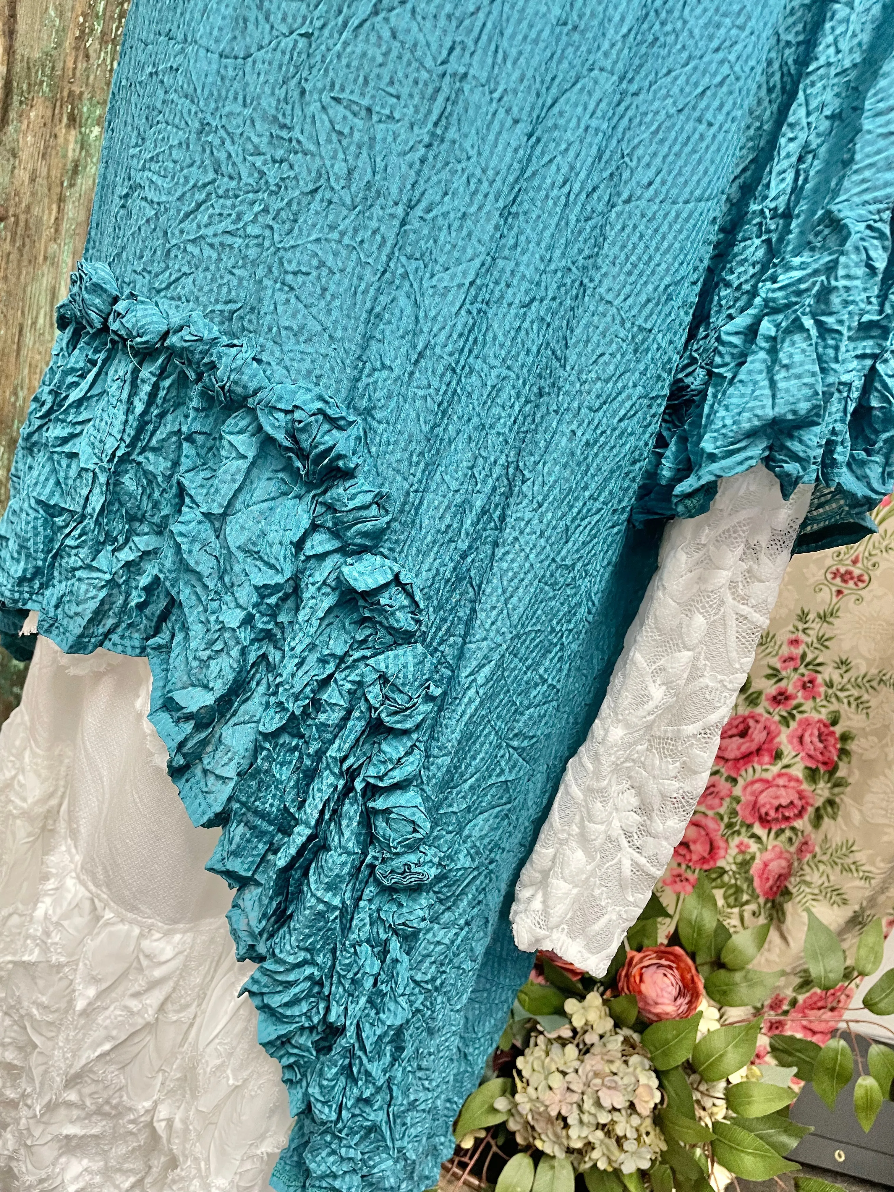 Emerald roses overtop