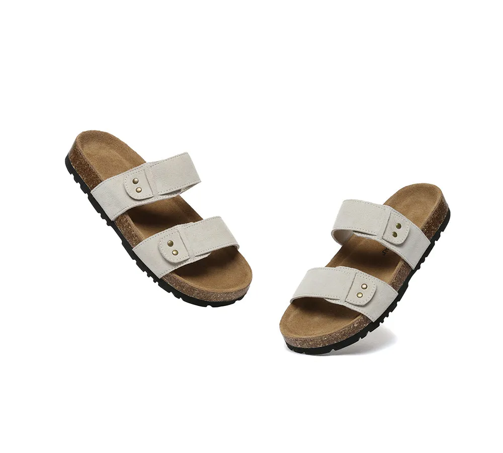 EVERAU® Double Straps Slip-on Summer Sandal Slides Aurelia