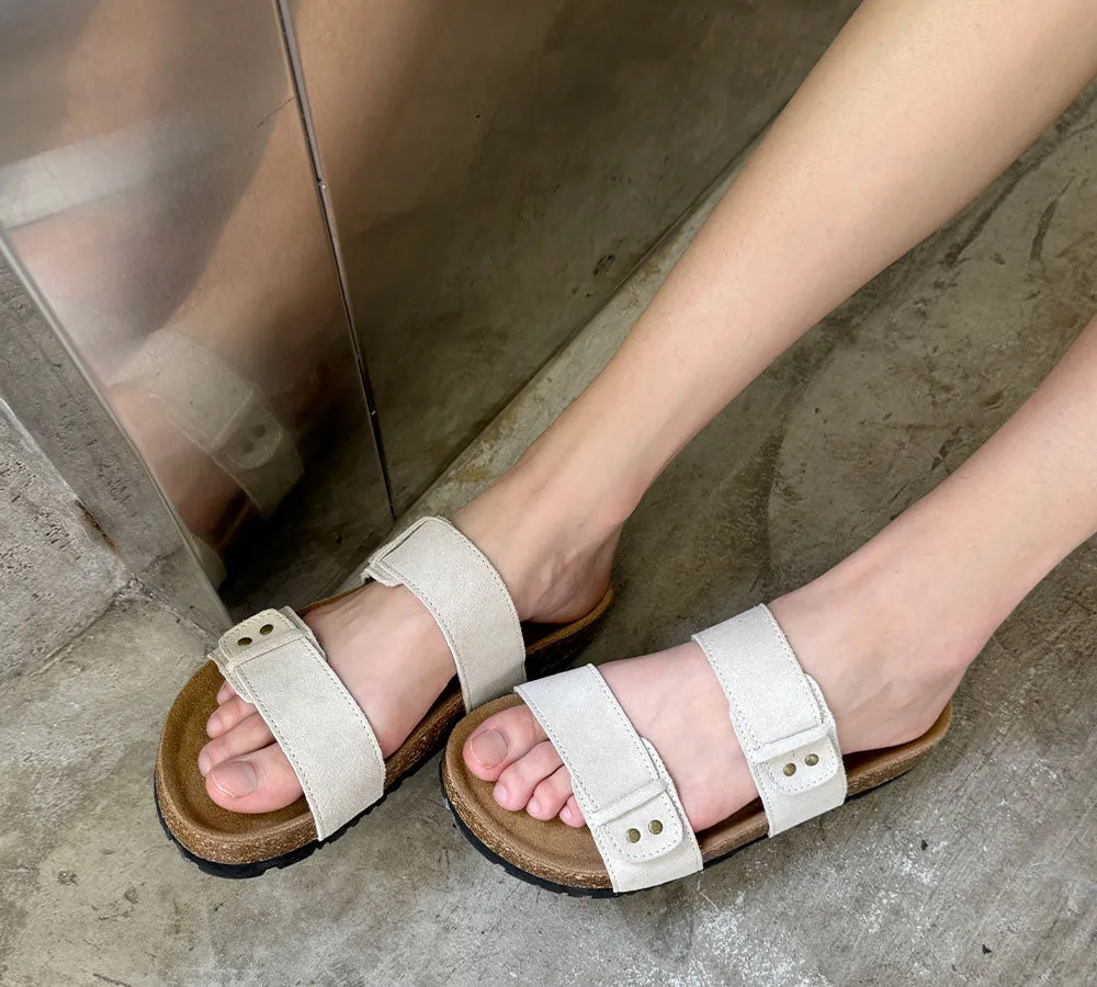EVERAU® Double Straps Slip-on Summer Sandal Slides Aurelia